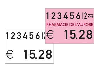 Labeling of year numbers, labels for labeling year numbers