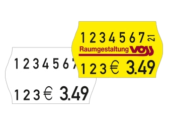 Artikelnummersauszeichnung, Etiketten zur Artikelnummersauszeichnung