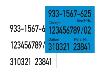 Labels for labeling batch/lot information