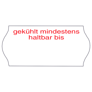 Meto Etiketten 26x12 mm in weiß, Vordruck, tiefkühlgeeignet