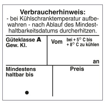 Meto Etiketten 29x28 mm, weiß, permanent haftend
